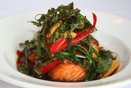 Holy Basil Crispy Salmon